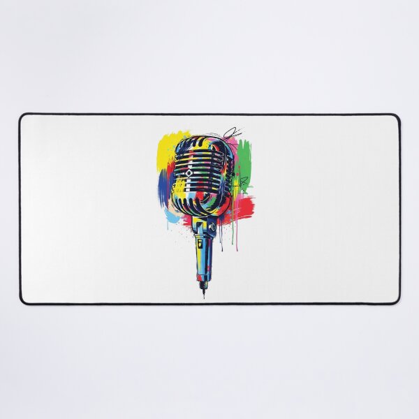 Item preview, Abstract Microphone Illustration – Colorful Street Art Music Design designed and sold by Timegraf.