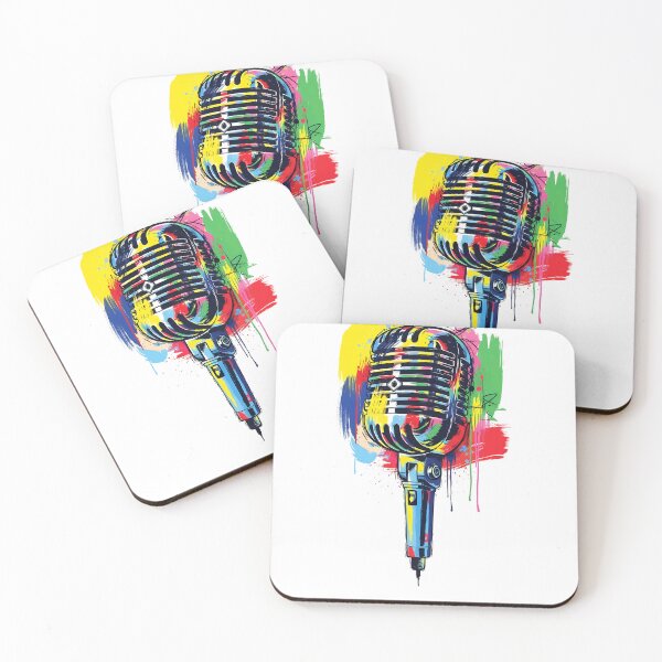 Item preview, Abstract Microphone Illustration – Colorful Street Art Music Design designed and sold by Timegraf.