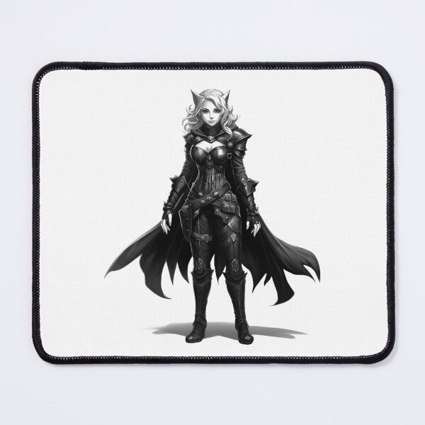 Item preview, Dark Elf Warrior Woman | Gothic Fantasy Female Rogue Illustration designed and sold by inkoutninja.