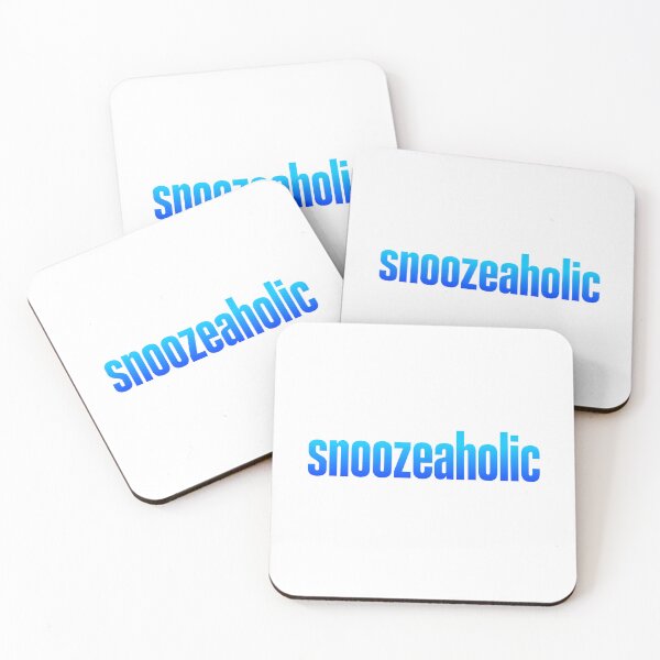 Item preview, snoozeaholic, Blue Typography designed and sold by Memes N Lore .