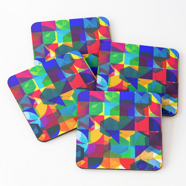 Item preview, Hex Square Tile – Geometric Color Pattern designed and sold by NizuCaCi.