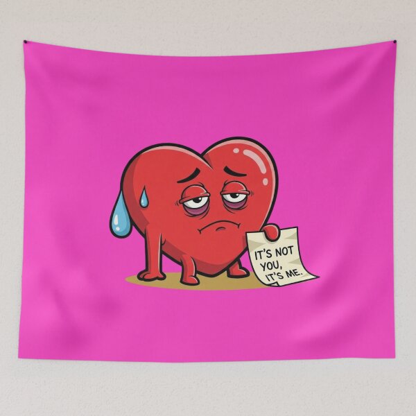 Item preview, Funny Heart Breakup It's Not You It's Me Art designed and sold by Innova_Creations.