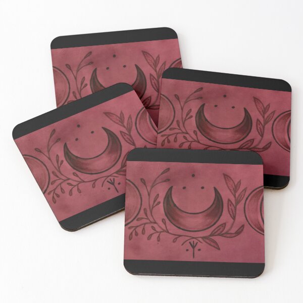 Item preview, triple moon on suede designed and sold by The Chaotic Gingers.