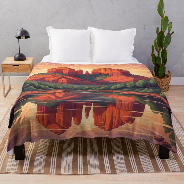 Item preview, Sedona Sunset Cathedral Rock Reflection designed and sold by DrawHandArt.