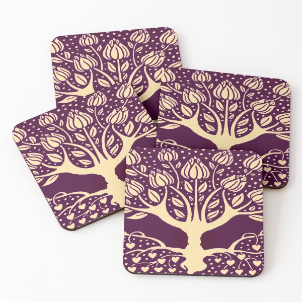 Item preview, Golden Tree of Life  Roots Woman Magnolia Heart Tree Silhouette  designed and sold by BlueLineLAX.