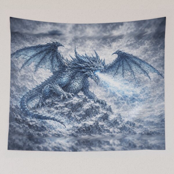 Item preview, Frostbound Ice Dragon, Winter’s Breath designed and sold by druidwolfart.