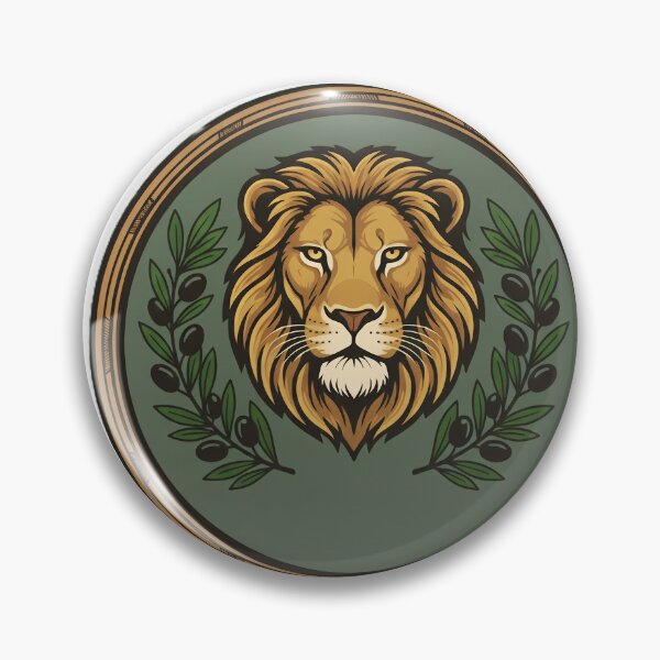 Item preview, Majestic Lion Head with Olive Branch Wreath designed and sold by Sastore.online .