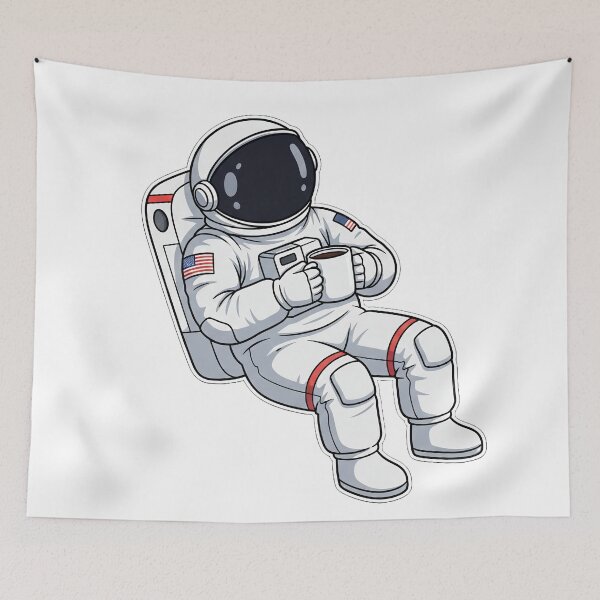 Item preview, Cute Astronaut Chilling with Coffee in Space designed and sold by Sastore.online .