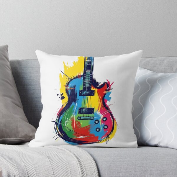 Item preview, Abstract Guitar Illustration – Colorful Street Art Music Design designed and sold by Timegraf.