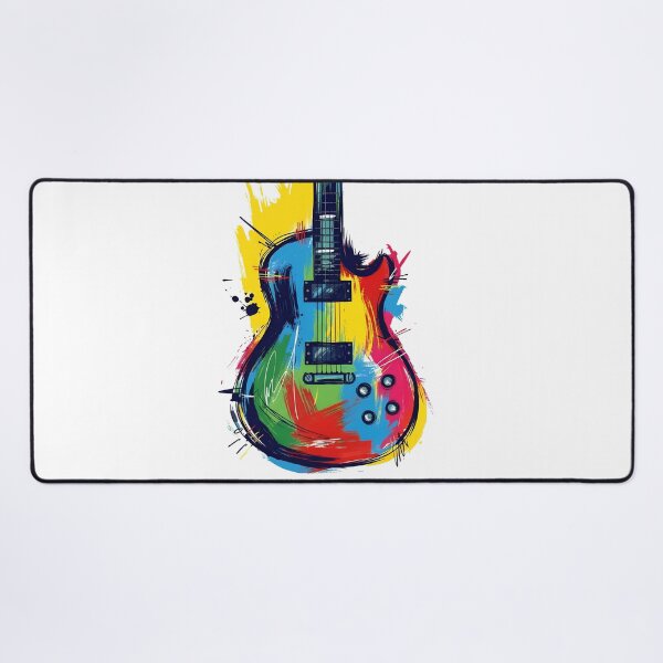 Item preview, Abstract Guitar Illustration – Colorful Street Art Music Design designed and sold by Timegraf.
