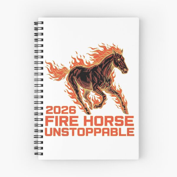 Item preview, 2026 Fire Horse Unstoppable Vintage Woodcut Zodiac Art designed and sold by rockyRG.