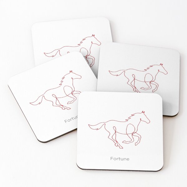 Item preview, Fortune Gallop Minimalist Horse Line Art - Terracotta Red designed and sold by rockyRG.