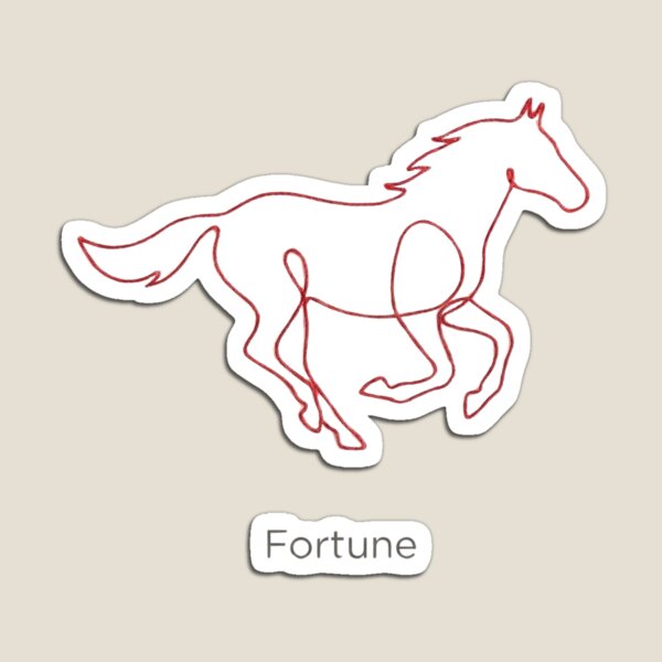Item preview, Fortune Gallop Minimalist Horse Line Art - Terracotta Red designed and sold by rockyRG.