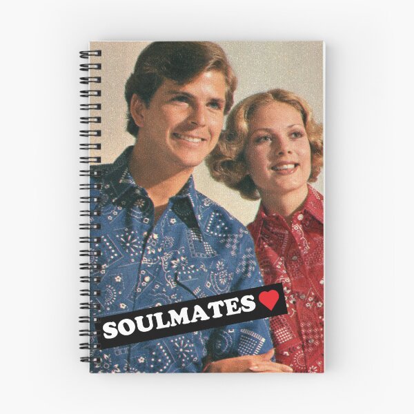 Item preview, Soulmates in Love - Kitsch Valentine Wedding Invitations Sweethearts 1970s Fashion Humour designed and sold by The Sticker Bureau.