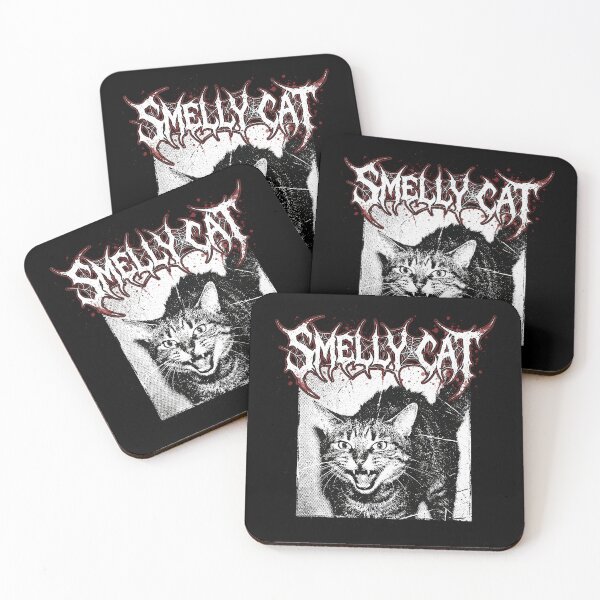 Item preview, Smelly Cat Metal Tour Friends (White Background) designed and sold by Screen Lore.