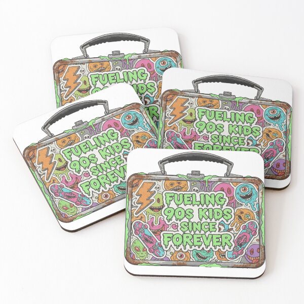 Item preview, Fueling 90s Kids Since Forever – Retro Sticker-Bombed Lunchbox designed and sold by unthinkabletees.