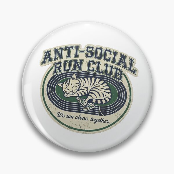 Item preview, Anti-Social Run Club Cat | Vintage Retro Introvert Sleeping Tabby designed and sold by rockyRG.