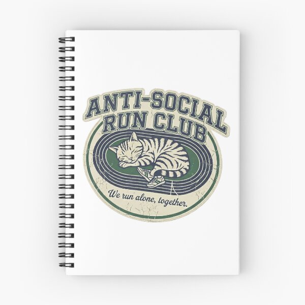 Item preview, Anti-Social Run Club Cat | Vintage Retro Introvert Sleeping Tabby designed and sold by rockyRG.