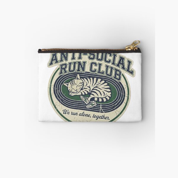 Item preview, Anti-Social Run Club Cat | Vintage Retro Introvert Sleeping Tabby designed and sold by rockyRG.