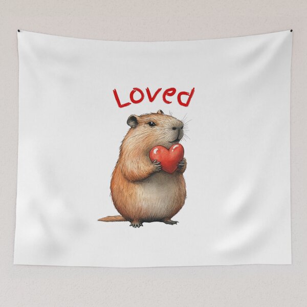 Item preview, Loved Capybara Valentine's Day designed and sold by WillandWent.