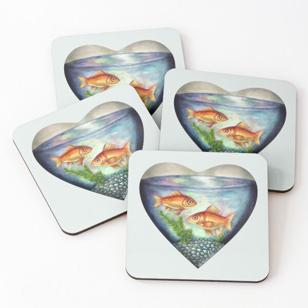 Item preview, Heart of Gold(fish) designed and sold by EllaCrowellArt.