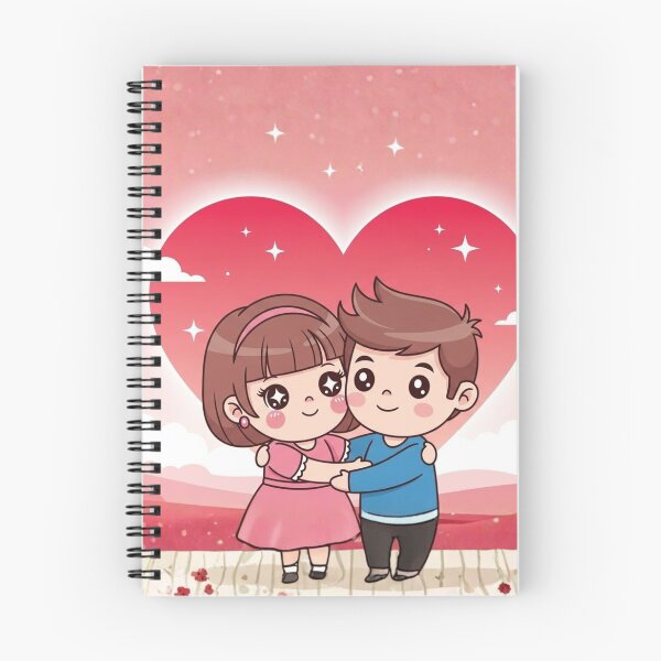 Item preview, Kawaii Chibi Couple Hugging Romantic Love Art designed and sold by Innova_Creations.