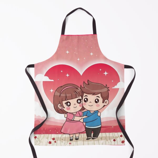 Item preview, Kawaii Chibi Couple Hugging Romantic Love Art designed and sold by Innova_Creations.