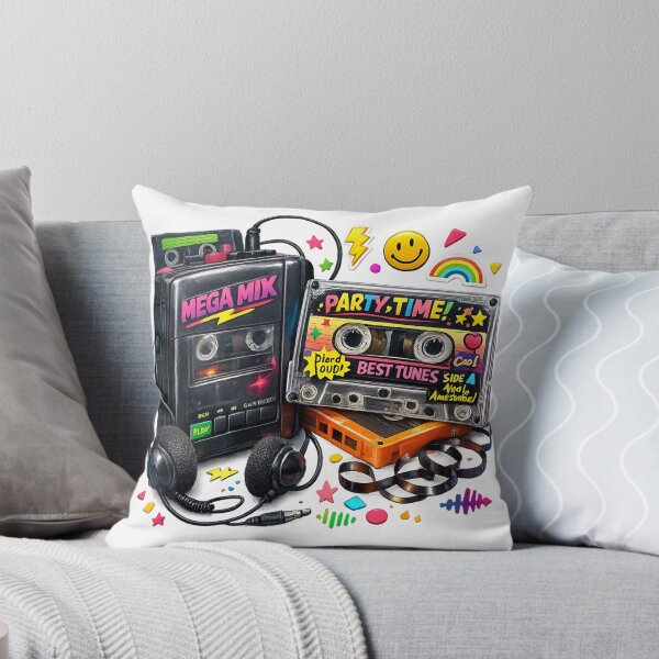 Item preview, Neon 90s Cassette Player Vibes – Retro Mixtape Nostalgia Art designed and sold by Backtrack Boutique.