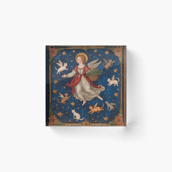 Item preview, Saint Gertrude of Nivelles with cats. designed and sold by Natalia-Vlad.
