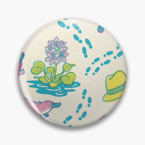 Item preview, Acogedor ornitorrinco en tonos pastel, huellas y patrones de flores. designed and sold by Virtual-Studio-Geebaki.