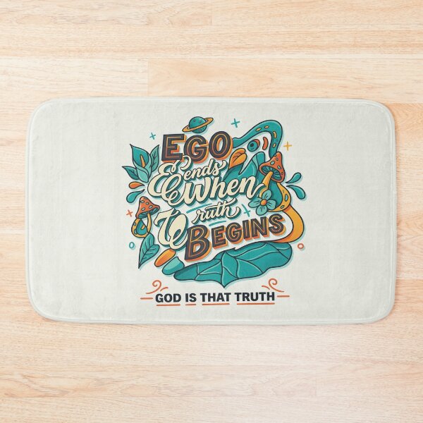 Item preview, Ego Ends Where Truth Begins – Colorful Conscious Typography designed and sold by Zerendipya.