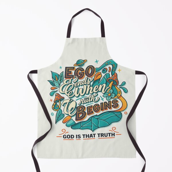 Item preview, Ego Ends Where Truth Begins – Colorful Conscious Typography designed and sold by Zerendipya.