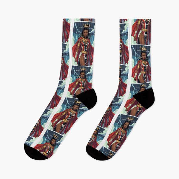 Item preview, Asha: Goddess of Storms and Justice | Afrocentric Fantasy Warrior Art designed and sold by Shop at the Top 4 U.