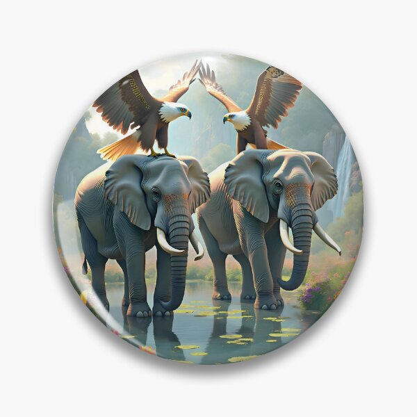 Item preview, Elephants and eagles designed and sold by Creative Visualize.