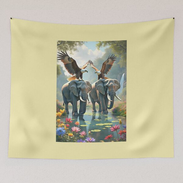 Item preview, Elephants and eagles designed and sold by Creative Visualize.