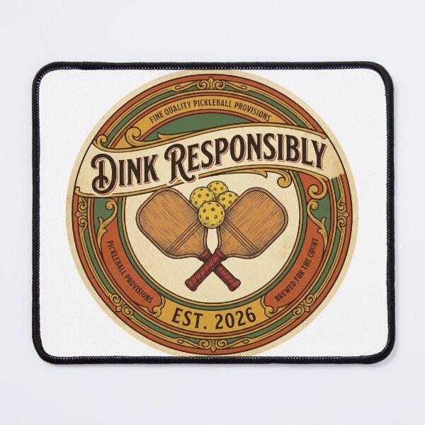 Item preview, Dink Responsibly Pickleball Retro Vintage Beer Label Tee designed and sold by rockyRG.