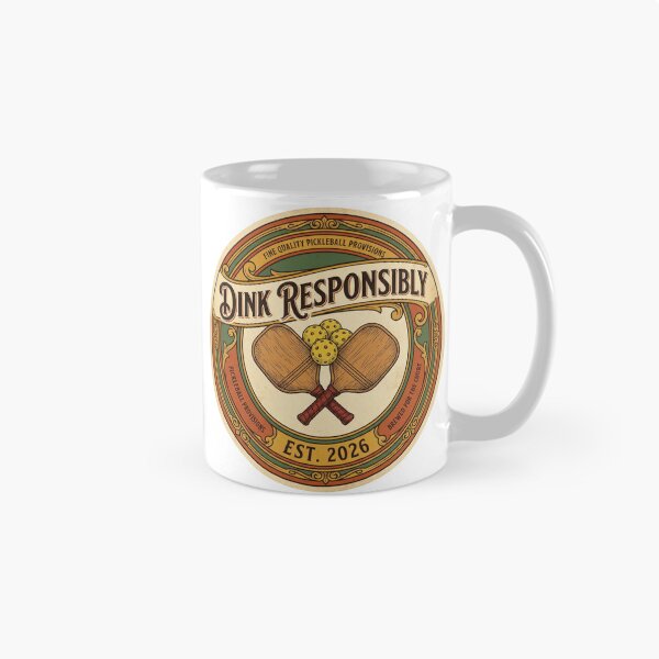 Item preview, Dink Responsibly Pickleball Retro Vintage Beer Label Tee designed and sold by rockyRG.