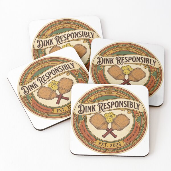 Item preview, Dink Responsibly Pickleball Retro Vintage Beer Label Tee designed and sold by rockyRG.