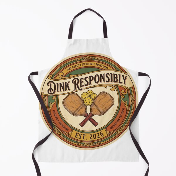 Item preview, Dink Responsibly Pickleball Retro Vintage Beer Label Tee designed and sold by rockyRG.
