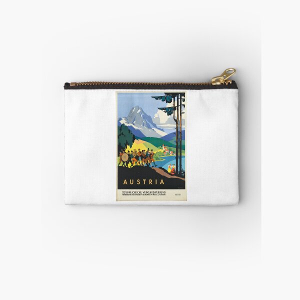 Item preview, Vintage Austrian Travel Poster: Alpine Folklore and Landscape designed and sold by CharlieDesings.