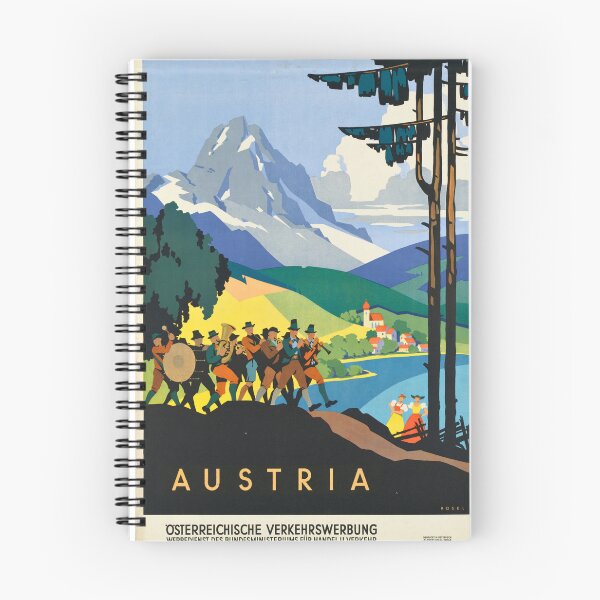 Item preview, Vintage Austrian Travel Poster: Alpine Folklore and Landscape designed and sold by CharlieDesings.