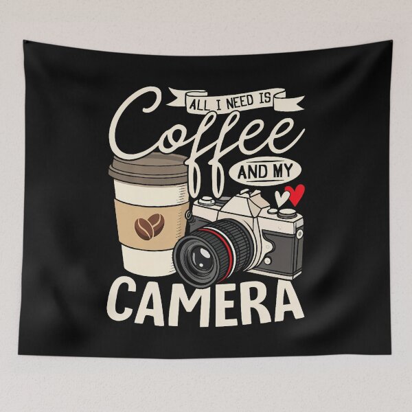Item preview, All I Need Is Coffee And My Camera Photography Coffee Lovers designed and sold by elihletoriong.