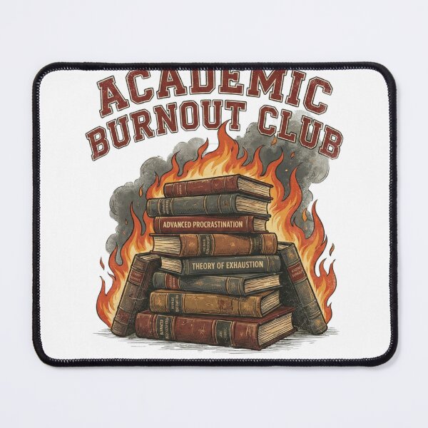 Item preview, Academic Burnout Club | Vintage Funny Student Book Tee designed and sold by rockyRG.