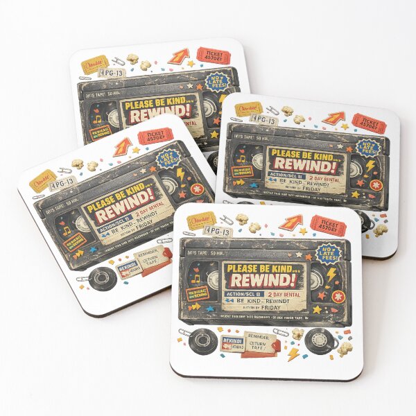 Item preview, PLEASE BE KIND REWIND – Vintage VHS 90s Movie Rental Nostalgia designed and sold by Backtrack Boutique.