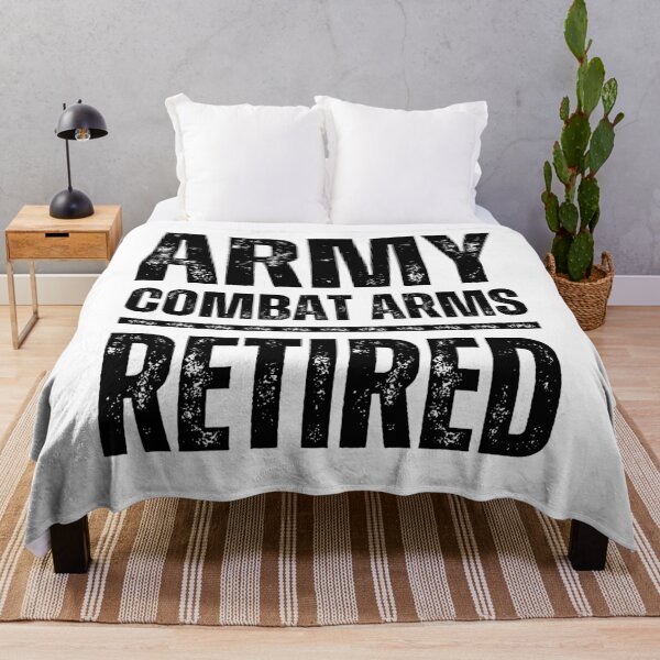 Item preview, Army Combat Arms Retired – Bold Military Veteran Tribute Design black worn look font designed and sold by GFamilyC.