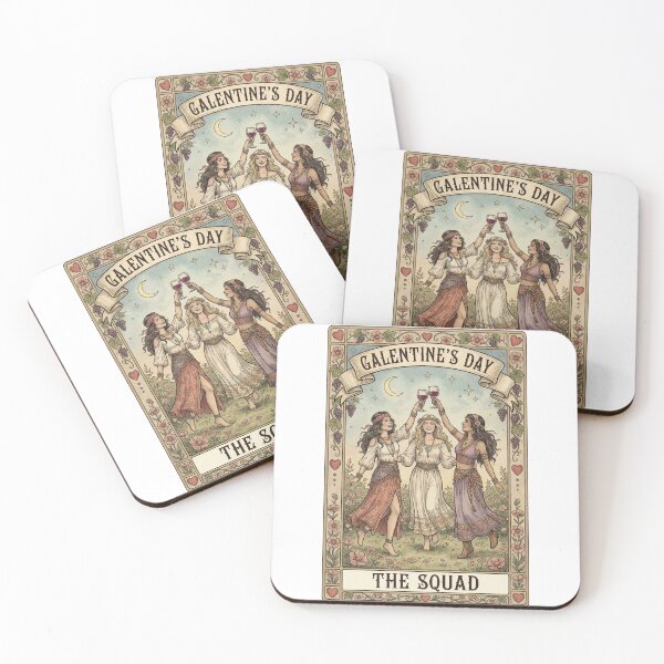 Item preview, Galentine's Day Tarot Squad - Boho Sisterhood Art Nouveau designed and sold by rockyRG.