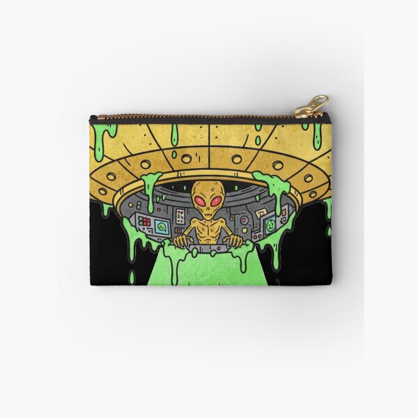 Item preview, Golden Alien UFO – Skull-Adorned Spaceship with Tractor Beam designed and sold by unthinkabletees.