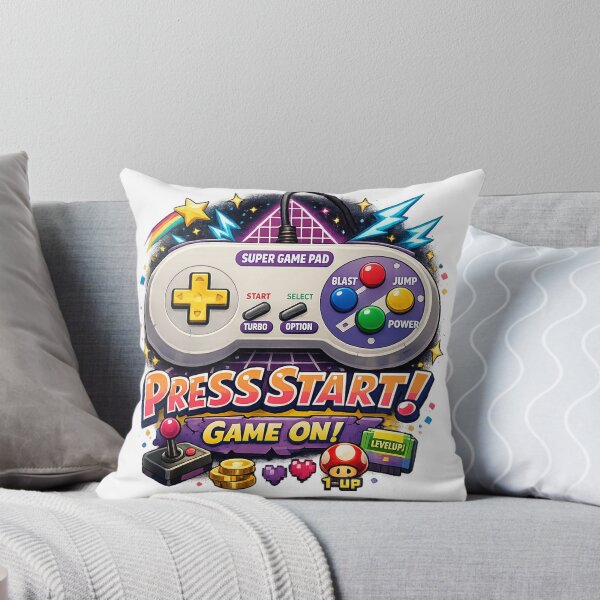 Item preview, GAME ON! – Retro 90s Gamer Controller Art designed and sold by Backtrack Boutique.