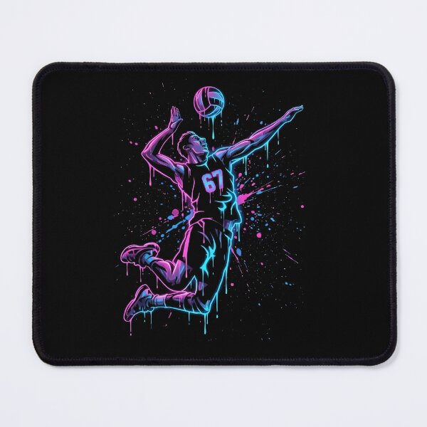 Item preview, Neon 67 Six Seven Volleyball Player Splash Art T-Shirt designed and sold by LashondaGreen89.