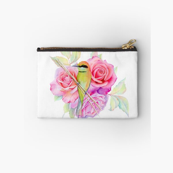 Item preview, Bee eater with pink roses designed and sold by jojowatercolors.